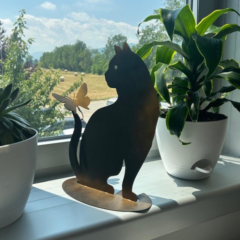 Decorazione Originale in Ferro Gatto...
