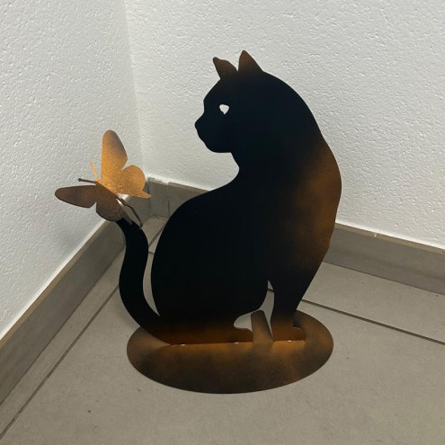 Decorazione Originale in Ferro Gatto...